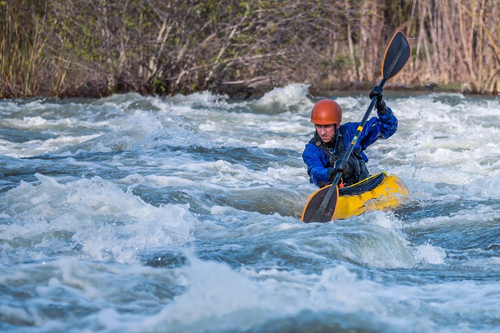 Teenage kayaking
