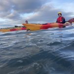 transition year student outdoors kayaking